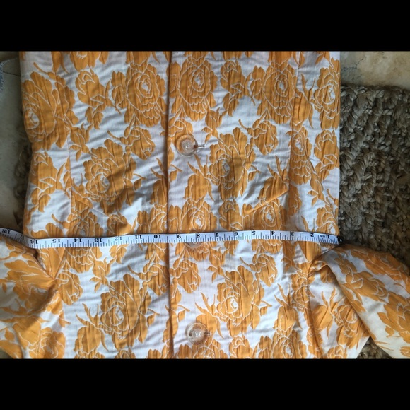 WALTER short blazer pale orange and cream print 6